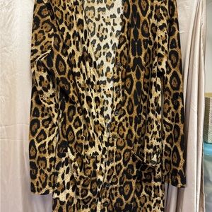 Leopard Print Women's Cardigan